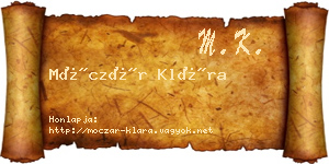 Móczár Klára névjegykártya